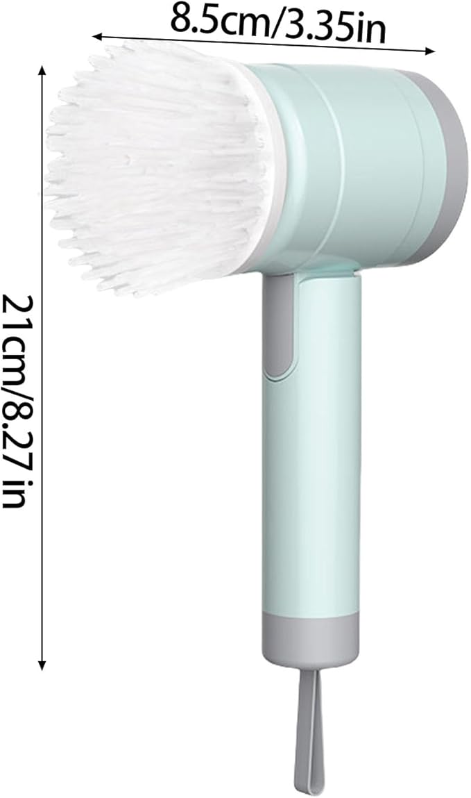 1. USB Rechargeable Electric Scrubber Brush with 3 Water Heads for Stubborn on Tiles Bathtubs Kitchen Surfaces Electric Brush