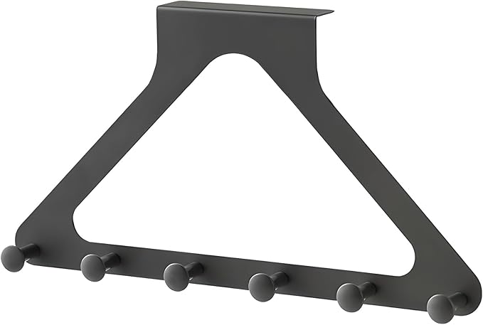 Over The Door Rack for Hanging Clothes, Towel Hooks for Bathroom Over Door Heavy Duty, Over The Door Organizer with Hooks (Gun Grey)