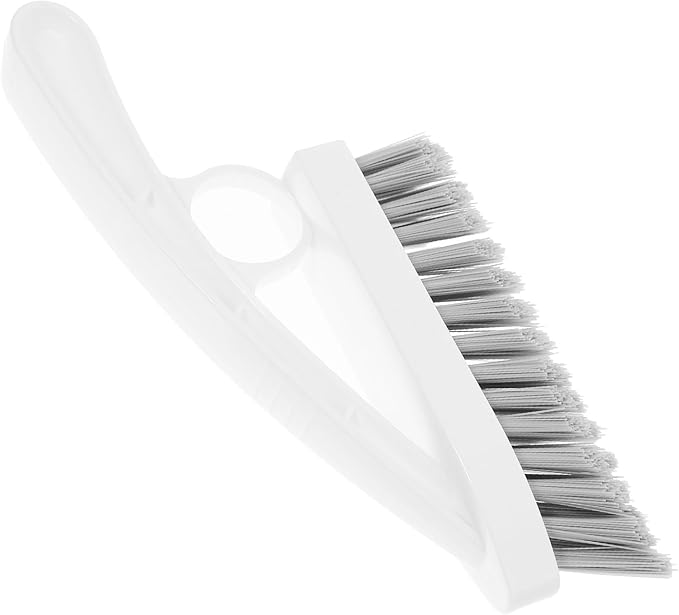 Bathroom Corner Scrubber Brush with Hard Bristles, Triangle Grout and Tile Scrubber for Shower and Floor Cleaning, Heavy-Duty Crevice Brush for Baseboard and Toilet Edges