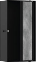 hansgrohe XtraStoris Rock Recessed Wall Niche with Tileable Door 12"x 6"x 4" in Matte Black, 56082670