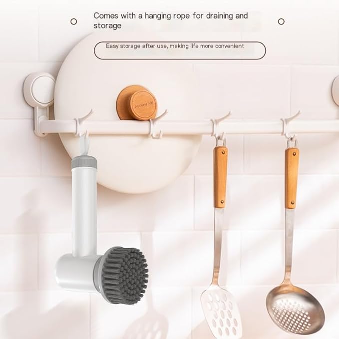 New Q1 Electric Cleaning Brush Electric Brush Cleaning Brush Wireless Handheld Multifunctional Kitchen Stove Cleaning Brush
