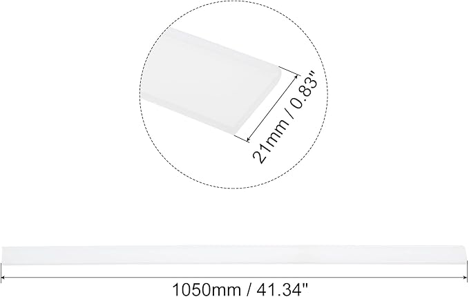 MECCANIXITY Replacement Squeegee Rubber for Window, Glass, Shower Doors, Tile Wall Cleaning, 41.34 Inch, White Pack of 2