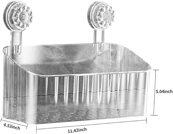 Shower Caddy - Strong Suction Shower Shelf Organizer - Removable Bathroom Basket