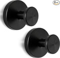 Strong Suction Cup Shower Hooks,Heavy Duty No Drill Bathroom Hooks for Towels, Wall, Glass Door, Tile, Mirror - Waterproof Adhesive Hooks for Home Kitchen Organization (2 Pack, Black)