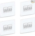 4 PACK Shower Caddy Adhesive Replacement, Shower Shelf Adhesive No Drilling, Adhesive Shower Hooks Strong Adhesive, Adhesive Hooks for Shower Caddy, Soap Holder, and Kitchen Racks (2.4x2.4 inch)