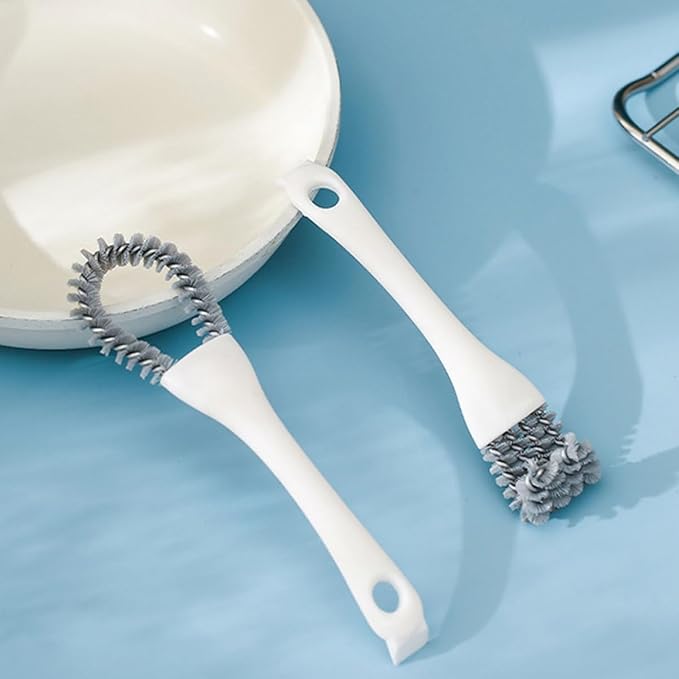 2pcs Soft Grout Cleaner Brush Set for Kitchen and Bathroom Ergonomic Handheld Crevice Cleaning Tool for Hard Reach Gaps and Corners Multi-Functional Design