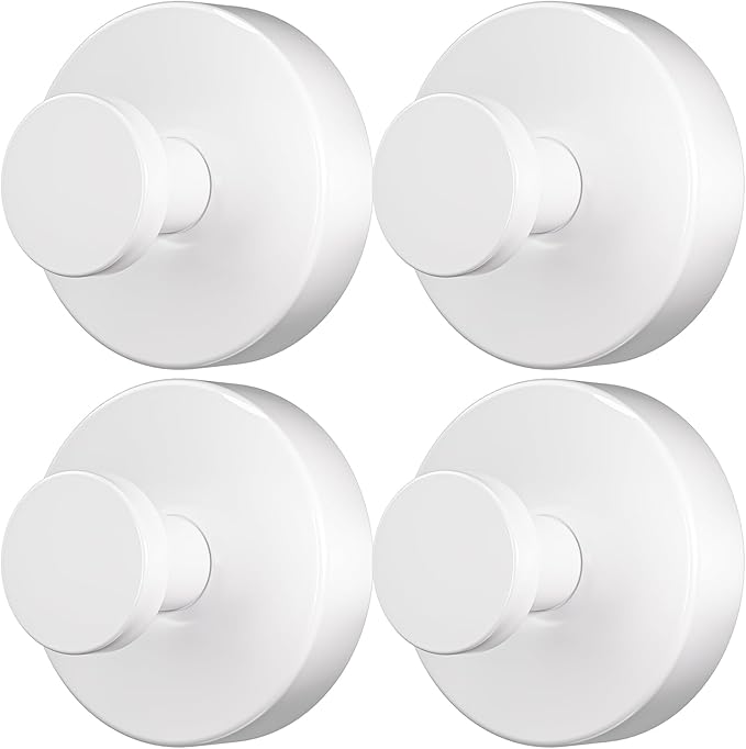 Suction Hooks for Shower, Mirror, Wall, Hanging Towels (White, 4 Pieces)