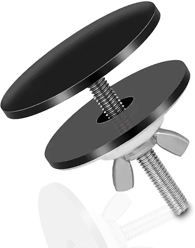 Sink Hole Cover, Kitchen Sink Hole Cover, Stainless Steel Faucet Hole Cover, Sink Sprayer Hole Plug, Easy Install Sink Plug for Kitchen & Bathroom (Black)