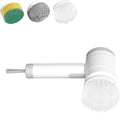 1. USB Rechargeable Electric Scrubber Brush with 3 Water Heads for Stubborn on Tiles Bathtubs Kitchen Surfaces Electric Brush