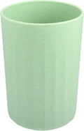 VOCOSTE 1Pc Bathroom Tumbler with Smooth Lines, Wheat Straw Cup, for Bathroom for Toothpaste Green 4.09''x2.80''