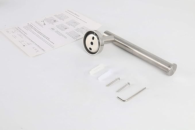 TocTen Toilet Paper Holder, Wall Mounted Tissue Roll Holder for Bathroom, Thicken 304 Stainless Steel Drilling Paper Dispenser Rack for Bathroom Kitchen (Brushed Nickel)