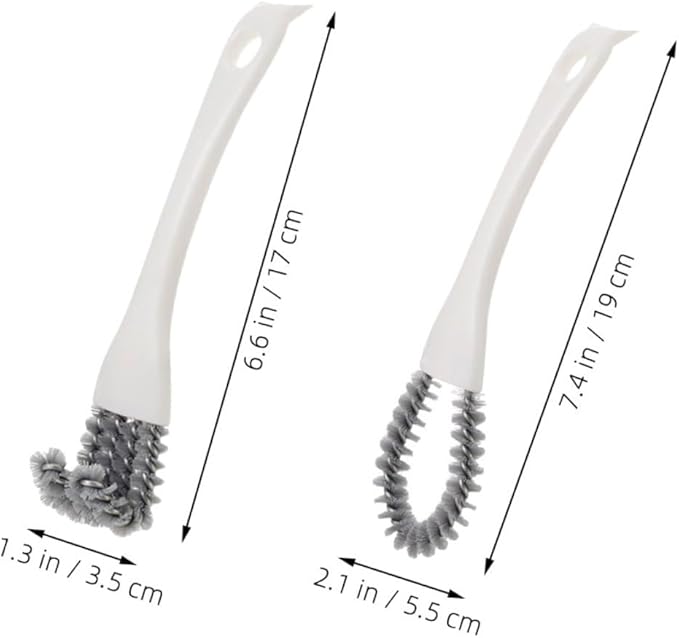 Multi-use Kitchen Cleaning Brush Set 2pcs (u-Shaped Angled) Crevice Scrub Brush for Dead Corners, Grout Lines, and Stove Grill Cleaning Tool for Household Use