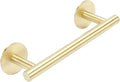 9 Inch #304 SUS Over The Door Towel Racks Wall Mounted,Self Adhesive Brushed Gold Bathroom Accessories, Small Bathroom Organizer & Dish Towel Holder&Shower Shoe Shelves