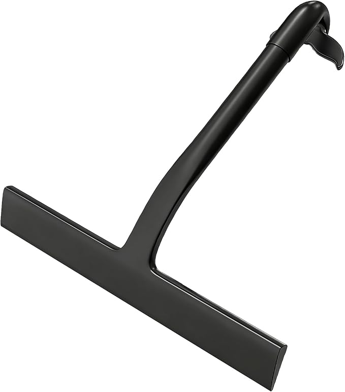Shower Squeegee for Glass Doors - Tear-Resistant Silicone Wiper, 1 Flexible Blade Scraper with Ergonomic Handle, Streak Free Glass Cleaner for Steam, Bathroom Supply, Scrub Tool for Panes and DIY