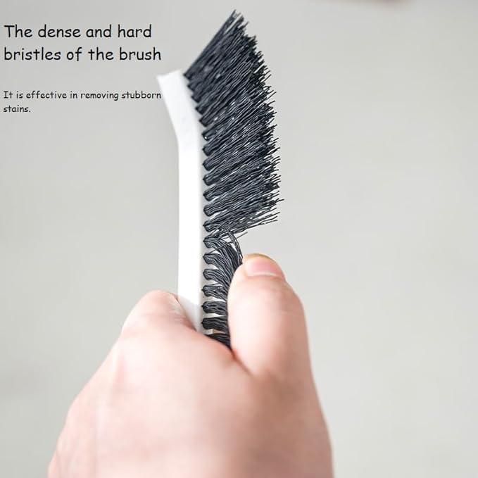 2PCS/Set Long Handle Crevice Cleaning Brush, Hard-Bristled Gap Scrub Brush, Toilet Gap Cleaning Brush Tool