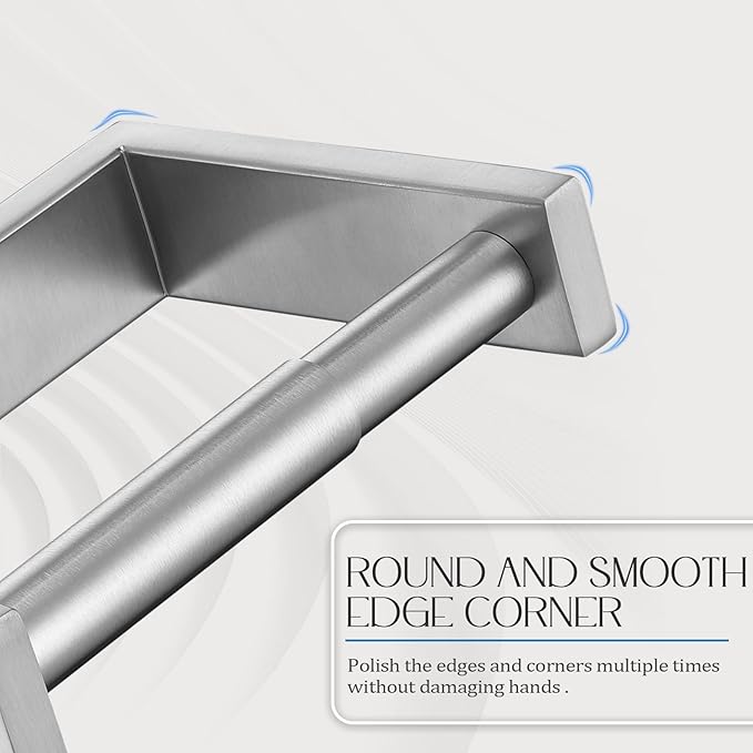 KOKOSIRI Toilet Paper Holder Spring Loaded Bathroom Toilet Roll Holder Wall Mount Stainless Steel Brushed Nickel B2011BR