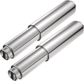 TuoxinEM 2 Pieces Universal Plastic Spring Loaded Toilet Paper Holder Roller Replacement, Chrome (Silver)