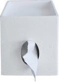 Hymmah Square Tissue Box Holder Cover with Tray,Unique Design Cube Tissue Dispenser Decor for Vanity Counter Tops Also Great for Bedroom and Living Room