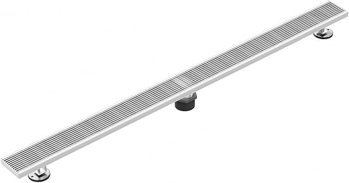 304 Stainless Steel Shower Drain, Removable Grate & Hair Catcher Bathroom Floor Drain with Waterproof Design for Tile Floor, CUPC Compliant (Brushed Finish, 36 Inch)