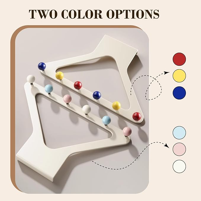 Pastel Over Door Hooks with Damage-Free Adhesive Mount, 6 Heavy Duty Hooks 10.6 Inch Height No Drill for Towels & Bags (Macaron, Extended)