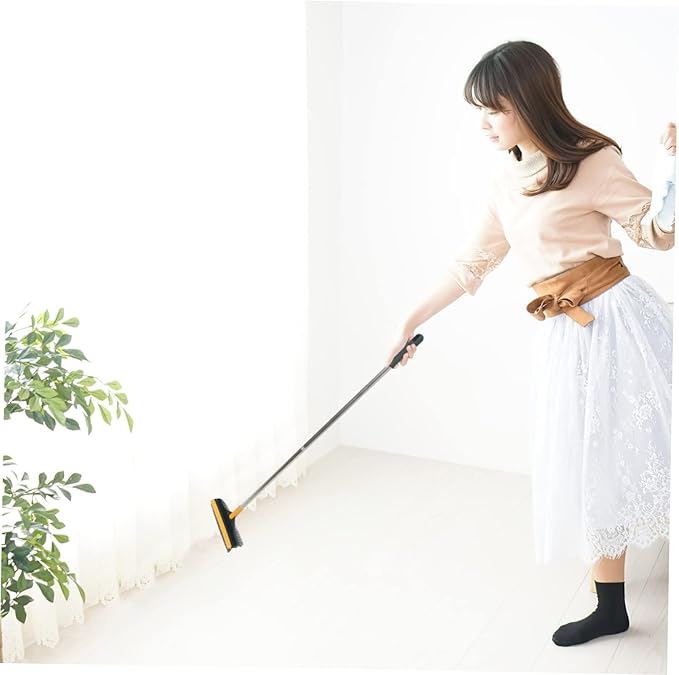 Upgraded Dual-Sided Floor Scrub Brush with Long Handle for Efficient Bathroom Kitchen and Grout Cleaning Versatile Cleaning Tool for Wet and Dry Surfaces