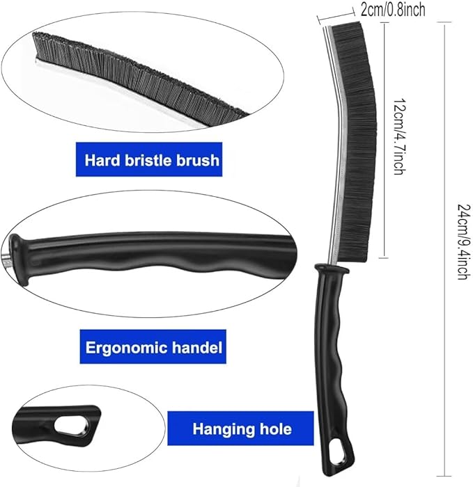 Crevice Cleaning Brush,Hard-Bristle Thin Gap Cleaning Brush Grout Cleaner Brush Magic Brush Cleaner Small Spaces Cleaning Tool for Home Bathroom, Shower, Tile, Kitchen, Window Groove