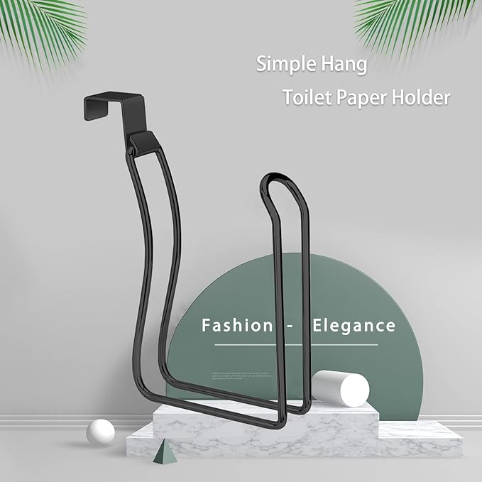 Over The Tank Toilet Paper Holder Black, Toilet Paper Holder, Toilet Paper Roll Holder, Bathroom Toilet Paper Storage-Black