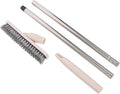 Rotatable Grout Brush with Long Handle, Floor Scrub Brush Hard Bristle for Tile Grout and Crevice Cleaning, Bathroom and Kitchen Scrubbing Tool for Thorough Wall and Floor