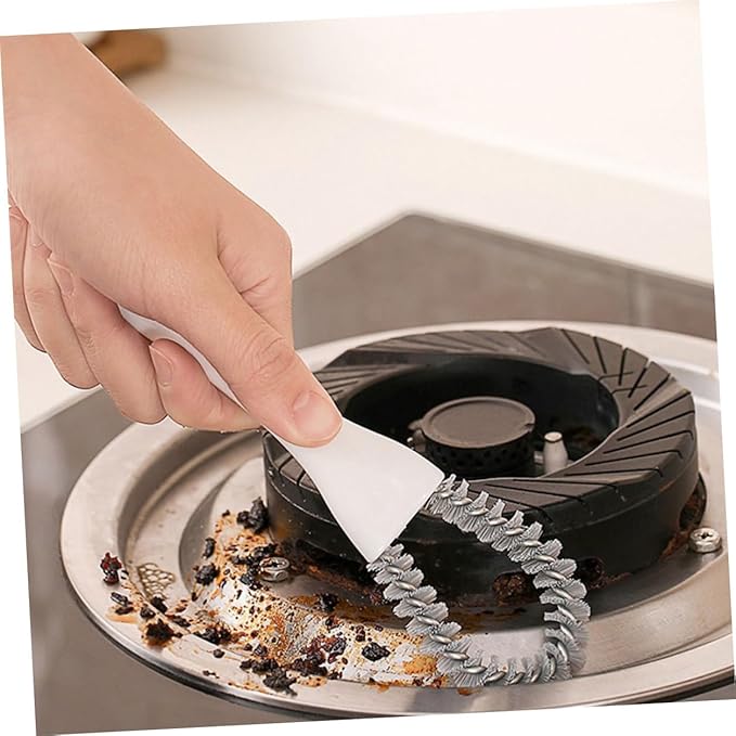 2pcs Crevice Cleaning Brush Set U-Shaped and Angled Kitchen Scrub Brushes for Grout and Stove Cleaning Handheld Hard Bristle Tools for Home Window Track