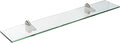 Spancraft Glass F-12x30-Brushed Steel Falcon Glass Shelf, Brushed Steel, 12" x 30"