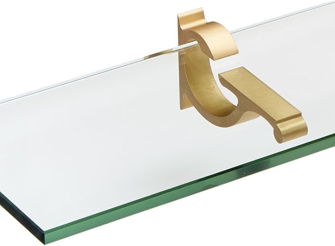 Spancraft Glass M-12x42-Brushed Bronze Monarch Glass Shelf, Brushed Bronze, 12" x 42"