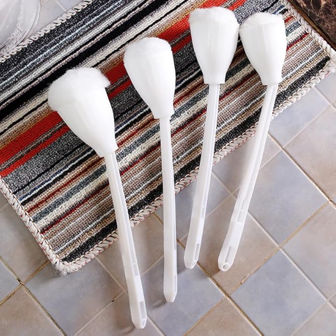 Garneck Soft Toilet Bowl Brush Set with Holder 5Pcs Bathroom Cleaning Brushes with Soft Bristles and Pp Handle for Deep Toilet Cleaning