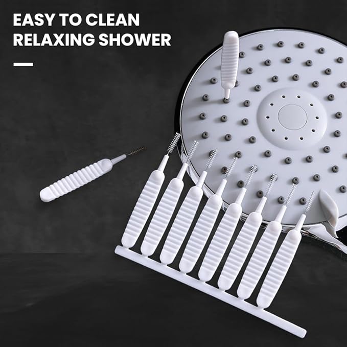 Shower Head Cleaning Brush for Small Hole, 2025 New Shower Head Cleaner Tool with Spiral Tip, Gap Hole Cleaning Brush Picks, Multifunction Tiny Brush for Nozzle Keyboard Port Crevice Sink Vent (30)