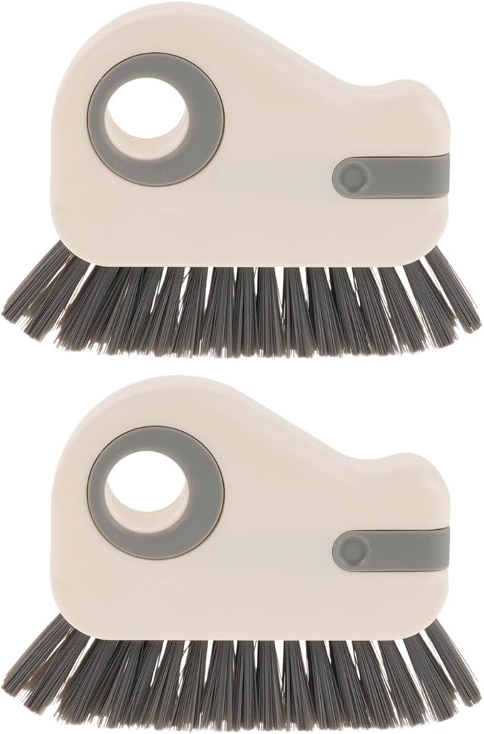 BETOOKY 2PCS Window Grout Brush: Crevice Cleaning Brush - Hard Bristle Gap Cleaner Tool for Tight Groove Kitchen Bathroom Sliding Shower Door Faucets Corners