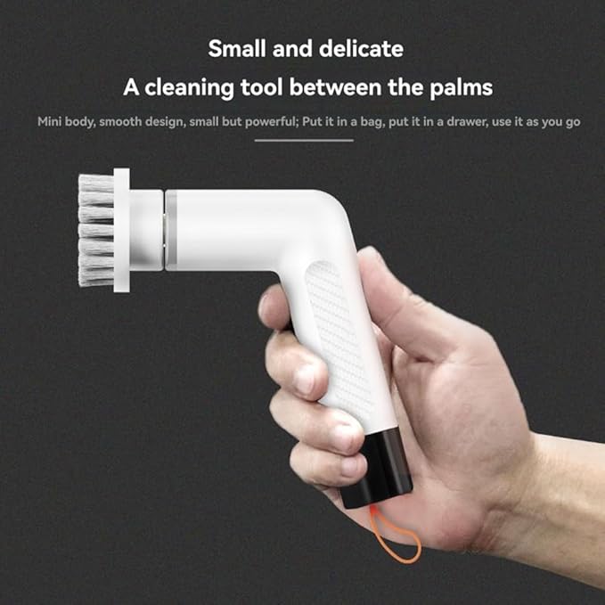 Electric Cleaning Brush Multi- Kitchen Pot Scrubber Handheld Automatic Cleaning Brush Black