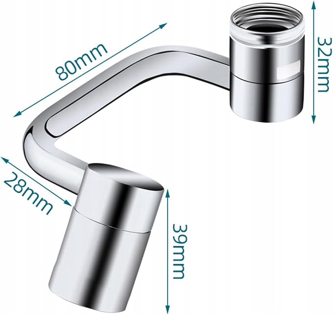1440° Rotatable Faucet Aerator Extension, 2026 New 2 Modes Universal Sink Faucet for Splash Reduction, 1080° Rotating Multifunctional Faucet Extender for Bathroom Sink Kitchen