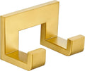 Angle Simple Towel Hook, SUS 304 Stainless Steel Wall Coat Hook, Bathroom Double Hand Towel Holder, Brassy Gold