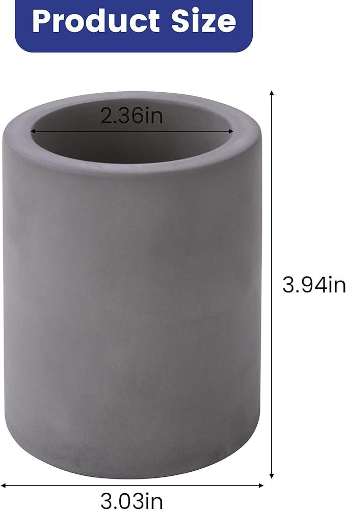 Drying Stone Toothbrush Holder, Diatomite Toothbrush Holders for Bathroom Counter, Quick Drying Electric Toothbrush and Toothpaste Holder Bathroom Organizer, Dark Grey