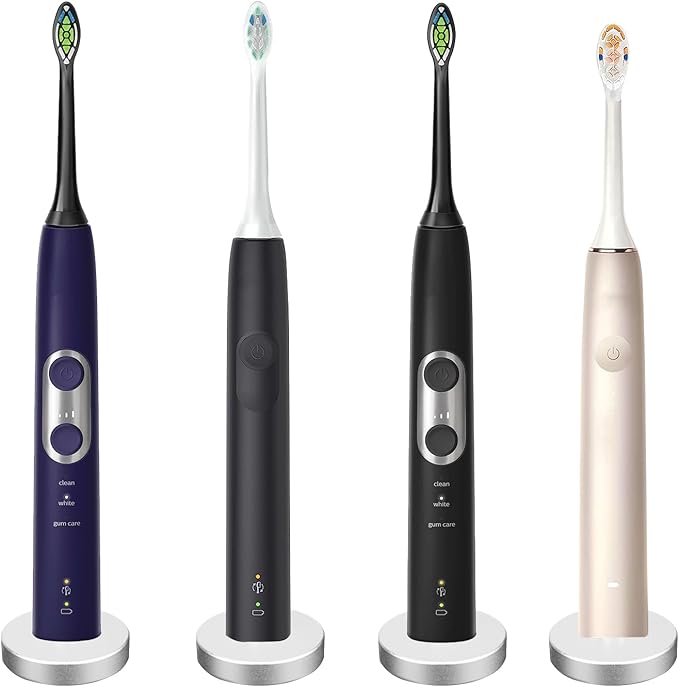 Silver Electric Toothbrush Holder for Bathroom, Stainless Steel Freestanding Brush Holder, Compatible with Philips Sonicare Protective Clean 5100, 4100, 5300, 6500, 6100, New Philips 1100, 2100