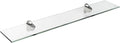 Spancraft Glass H-6x21-Brushed Steel Heron Glass Shelf, Brushed Steel, 6" x 21"