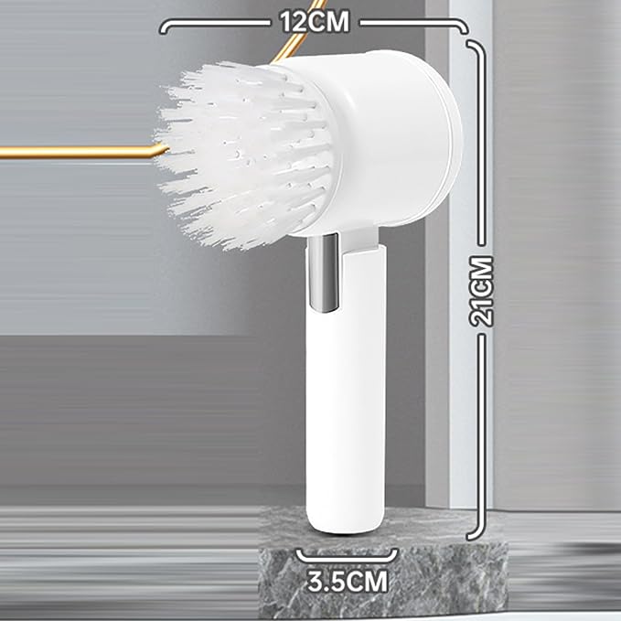 Electric Spin Scrubber,Cordless Rechargeable Shower Scrubber with 3 Replaceable Cleaning Brush Heads for Bathroom/Kitchen/Floor/Tile,C
