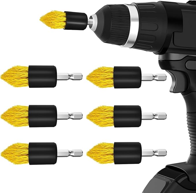 Drill Brush Accessories Set, Extension Accessories, Bathroom Multi-Purpose Automotive Details, Carpet, Tiles, Kitchen Sink Corner (6PCS-1)