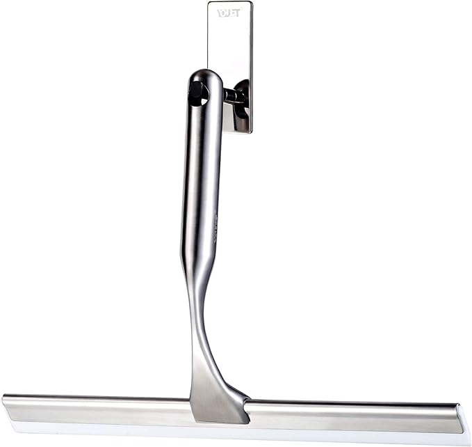 All-Purpose Shower Squeegee for Showers,Bathroom, Window and Car Glass,Heavy Duty Stainless Steel,10',10 Inches