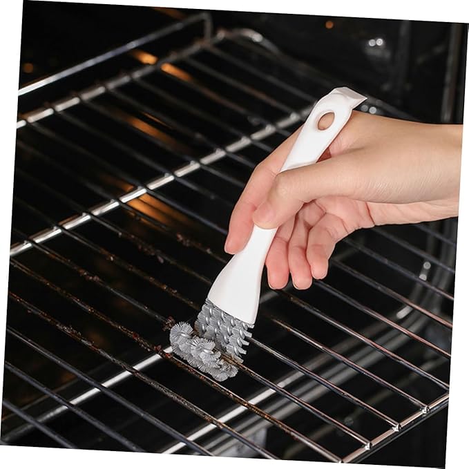 2pcs Heavy Duty Crevice Cleaning Brush Set with U-Shaped and Bent Design, Multifunctional Kitchen Grout Scrub Tool for Stove, Grill, and Tight Space Cleaning