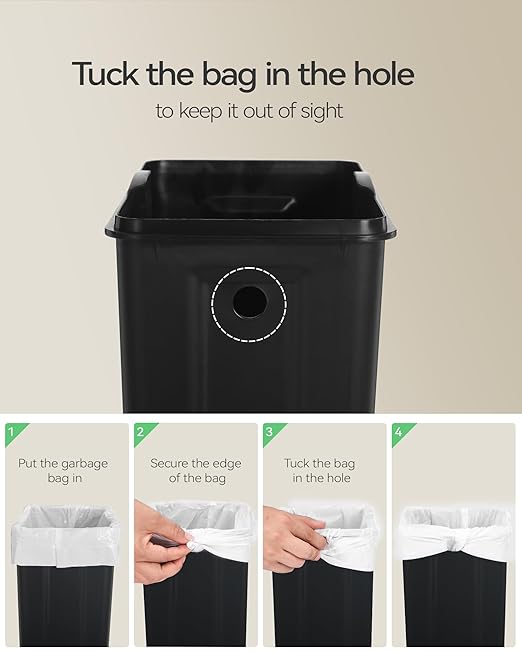 Small Bathroom Trash Can with 15 Garbage Bags,2.6 Gallon Stainless Steel Garbage Can with Lid Soft Close,Small Trash Bin for Bathroom,Kitchen,Home Office,Silver