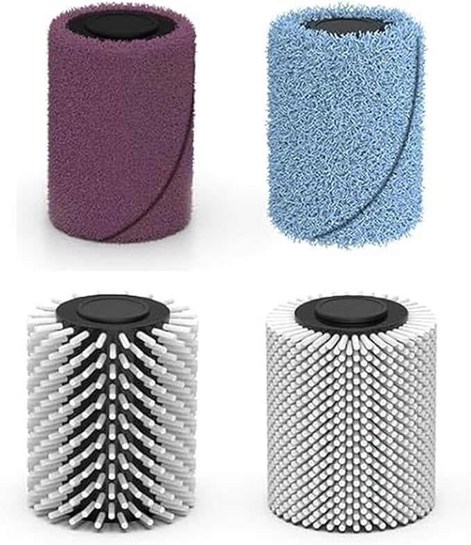 4 in 1 Replacement Heads Accessories Set for Roller Cleaning Brush LZ-8053, LZ-8054