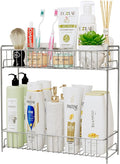 YQh 2-Tier Bathroom Storage Organizer Rack, Stainless Steel Shower Caddy, Counter and Vanity Shelf