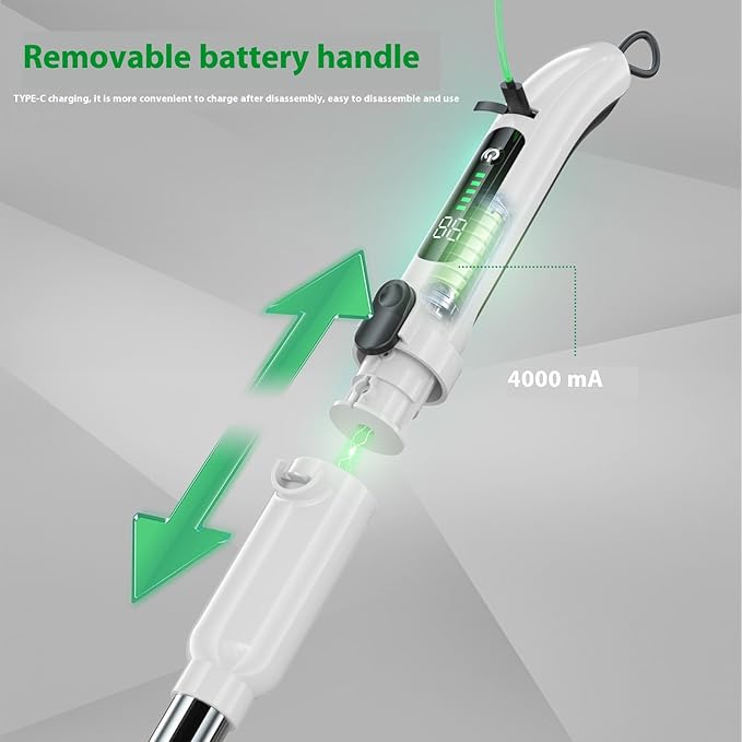 Long & Short Retractable Electric Cleaning Brush – Handheld Powerful Multifunction Spin Scrubber for Bathroom, Kitchen, Tile, Grout & Hard-to-Reach Areas