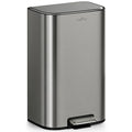mVm 10.6 Gal Kitchen Trash Can, Step Trash Can with Lid, Smooth Edge Garbage Bin for Home Office (Gray)