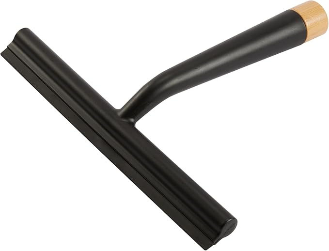 Bath Bliss Shower Squeegee with Hook in Black